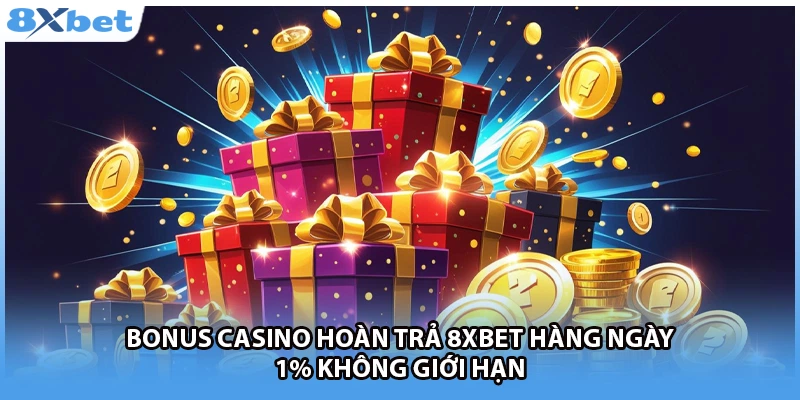 Bonus Casino Hoàn Trả 8Xbet Hàng Ngày 1% Không Giới Hạn